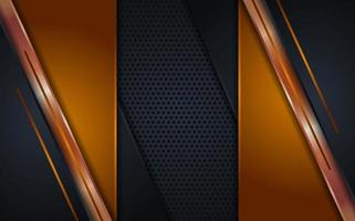 Luxury dark background combination with line gold vector