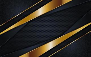 Luxury dark background combination with line gold vector