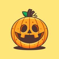 linda calabaza de halloween vector