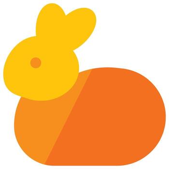 icono de conejo, tema de Pascua vector