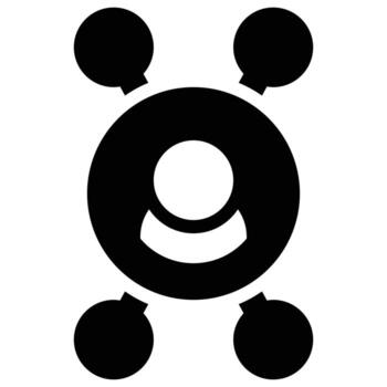user network icon, easter Theme vector