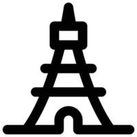 icono de la torre eiffel, tema de viaje vector