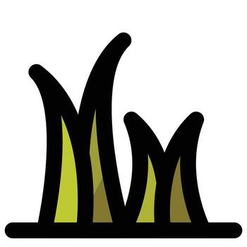 icono de hierba, tema de Pascua vector