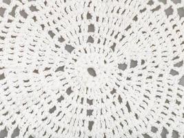 detail of lace embroidered by crochet photo
