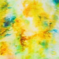 batik - abstract yellow spotted pattern on silk photo