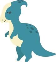 Dinosaur with a Child isolated Vector illustration on white background