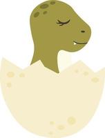 Dinosaur with a Child isolated Vector illustration on white background