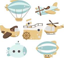 Baby Transport Set Vector illustration on white background