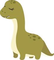 Dinosaur with a Child isolated Vector illustration on white background