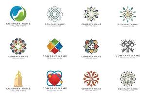 Logo set modern and creative branding idea collection for business company. vector