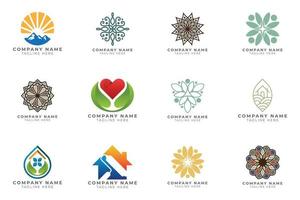 Logo set modern and creative branding idea collection for business company. vector