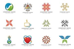 Logo set modern and creative branding idea collection for business company. vector