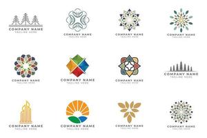 Logo set modern and creative branding idea collection for business company. vector