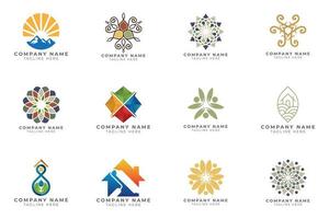 Logo set modern and creative branding idea collection for business company. vector