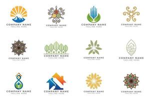 Logo set modern and creative branding idea collection for business company. vector