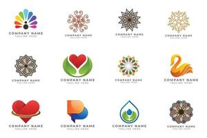 Logo set modern and creative branding idea collection for business company. vector