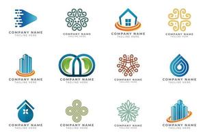 Logo set modern and creative branding idea collection for business company. vector