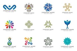 Logo set modern and creative branding idea collection for business company. vector