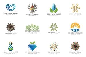 Logo set modern and creative branding idea collection for business company. vector