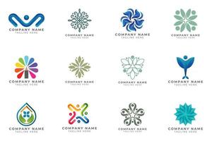 Logo set modern and creative branding idea collection for business company. vector