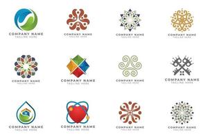 Logo set modern and creative branding idea collection for business company. vector