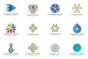 Logo set modern and creative branding idea collection for business company. vector