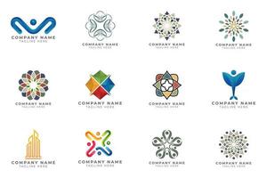 Logo set modern and creative branding idea collection for business company. vector