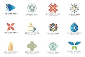 Logo set modern and creative branding idea collection for business company. vector