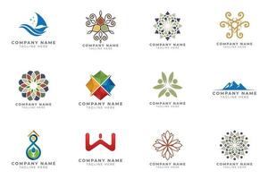 Logo set modern and creative branding idea collection for business company. vector