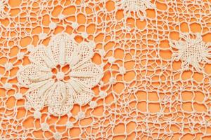 decoration by Maltese bobbin lace close up photo