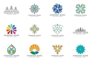 Logo set modern and creative branding idea collection for business company. vector