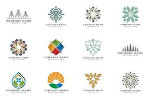 Logo set modern and creative branding idea collection for business company. vector