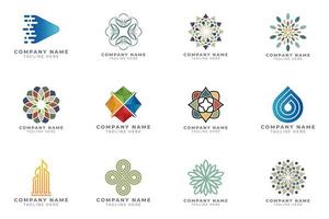 Logo set modern and creative branding idea collection for business company. vector