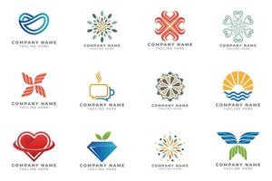 Logo set modern and creative branding idea collection for business company. vector