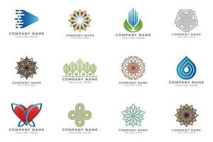 Logo set modern and creative branding idea collection for business company. vector