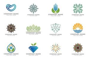 Logo set modern and creative branding idea collection for business company. vector