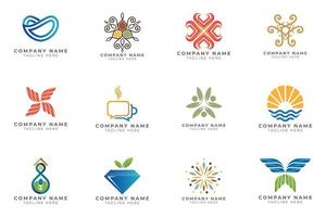 Logo set modern and creative branding idea collection for business company. vector