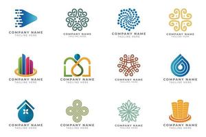 Logo set modern and creative branding idea collection for business company. vector