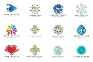 Logo set modern and creative branding idea collection for business company. vector