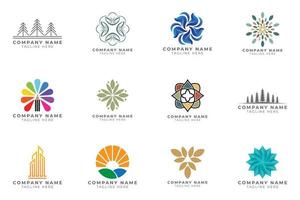 Logo set modern and creative branding idea collection for business company. vector