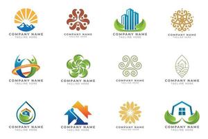 Logo set modern and creative branding idea collection for business company. vector