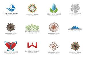 Logo set modern and creative branding idea collection for business company. vector