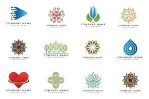 Logo set modern and creative branding idea collection for business company. vector