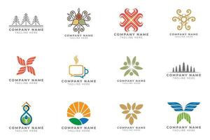 Logo set modern and creative branding idea collection for business company. vector