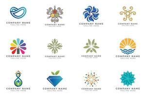 Logo set modern and creative branding idea collection for business company. vector