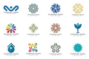 Logo set modern and creative branding idea collection for business company. vector