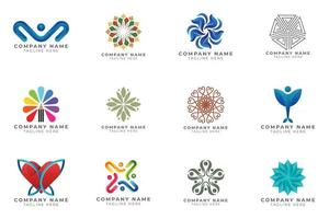 Logo set modern and creative branding idea collection for business company. vector