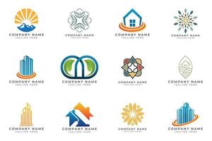 Logo set modern and creative branding idea collection for business company. vector