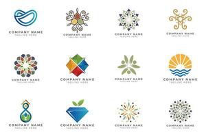 Logo set modern and creative branding idea collection for business company. vector