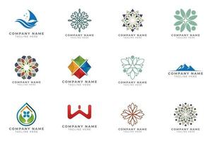 Logo set modern and creative branding idea collection for business company. vector